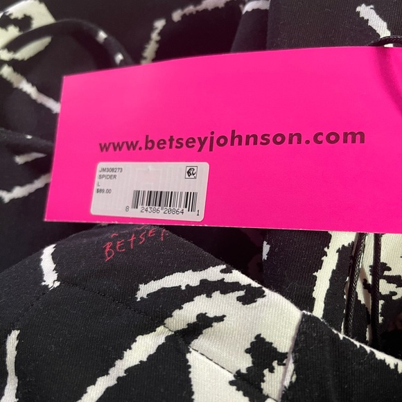 Betsey Johnson Womens Knit Printed Slip Dress size large spider print MRSP $89 - Picture 3 of 5